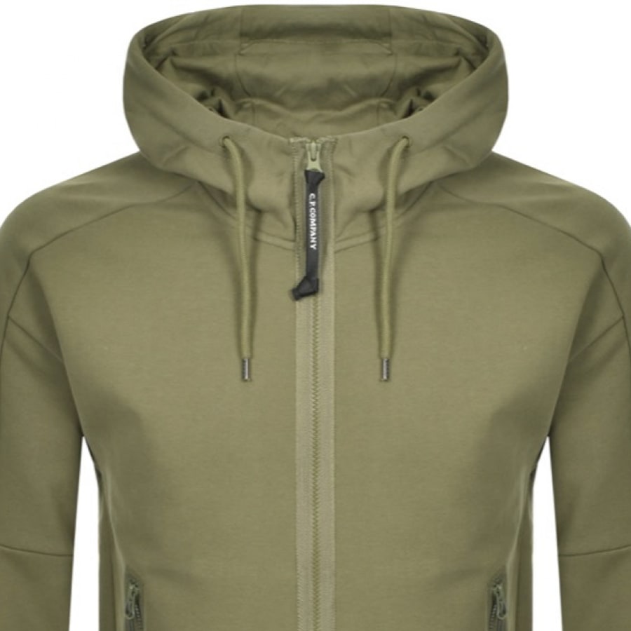Alternative Image for ProductCP Company Full Zip Logo Hoodie Khaki2